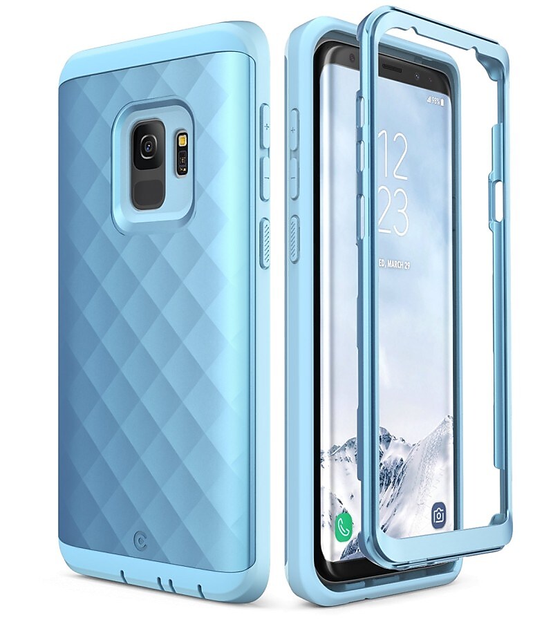 i-Blason Galaxy S9 Plus Case, Clayco Hera Series Full-body Rugged Case WITHOUT Built-in Screen Protector for S9 Plus 2018, Blue
