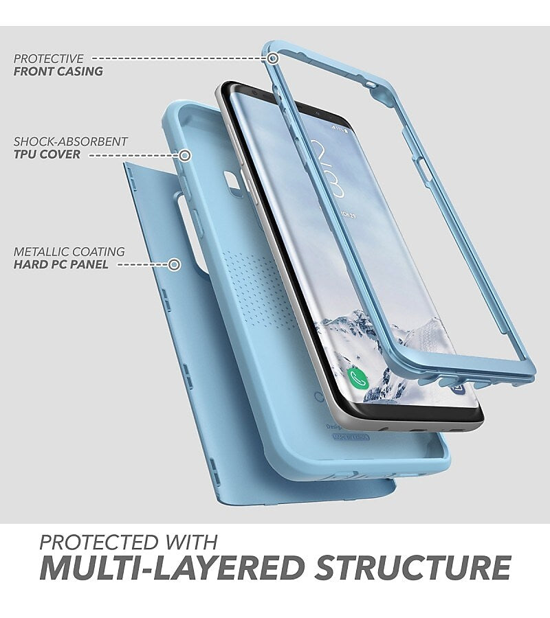 i-Blason Galaxy S9 Plus Case, Clayco Hera Series Full-body Rugged Case WITHOUT Built-in Screen Protector for S9 Plus 2018, Blue