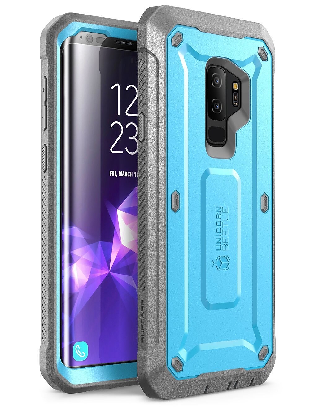 i-Blason SUPCASE Galaxy S9 Plus Case Full-body Rugged Holster Case WITH Screen Protector, for S9 Plus 2018 Release, Blue
