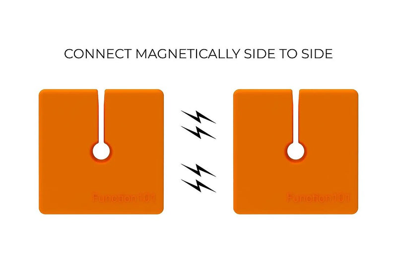 Function101 Cable Blocks Magnetic Cable Management System, Orange, 4/Pack (F101-CBORG)