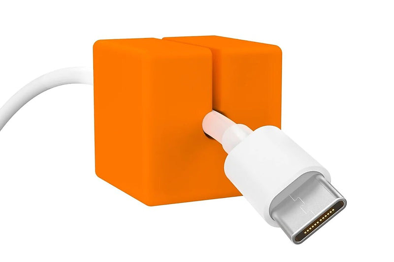 Function101 Cable Blocks Magnetic Cable Management System, Orange, 4/Pack (F101-CBORG)