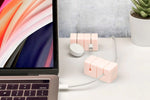 Function101 Cable Blocks Magnetic Cable Management System, Pink, 4/Pack (F101-CBPNK)