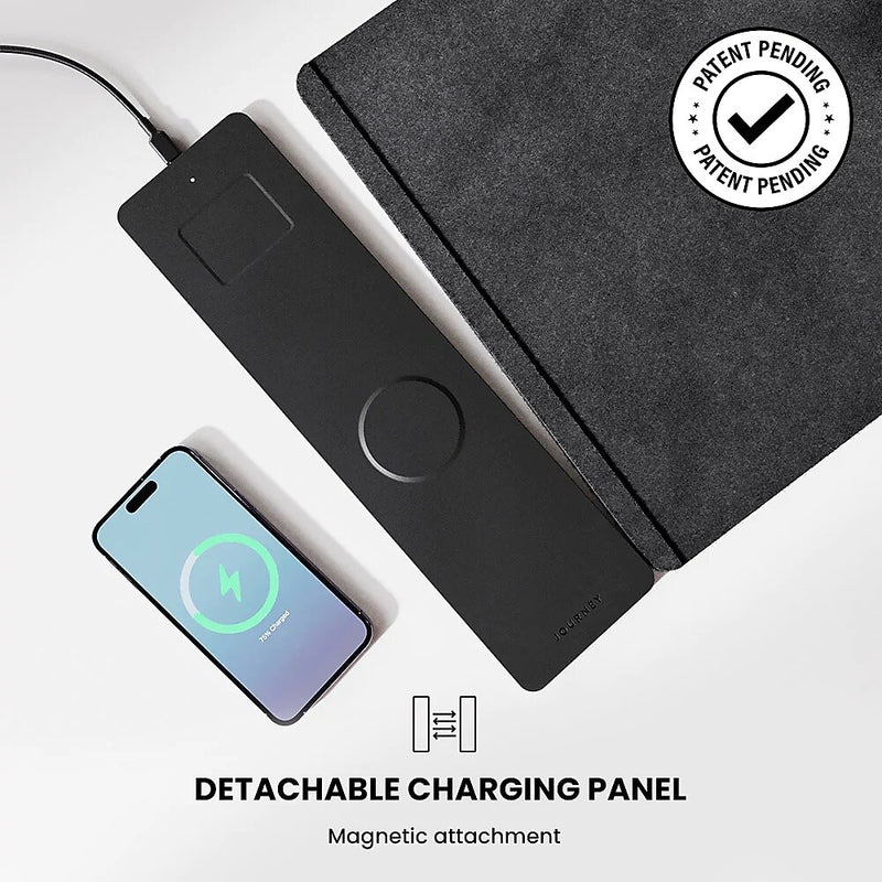 JOURNEY ALTI Wireless Charging Desk Mat, 26.8" x 14.6", Black (JWCDMBK)