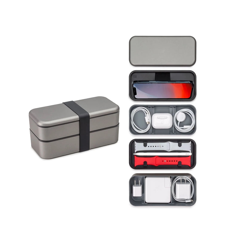Function101 BENTOSTACK Tech Accessory Organizer, Gray (F101-BSGR2)