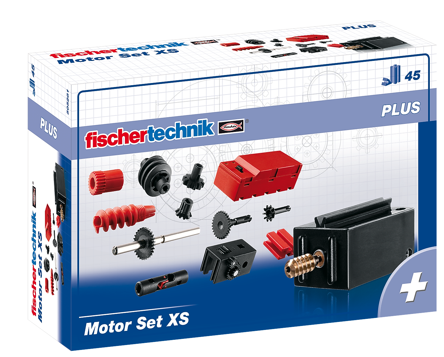 Fischertechnik Plus Motor Set XS, 45 piece accessory set (505281)