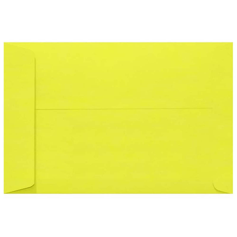 JAM Paper 10 x 13 Open End Envelopes, Citrus Yellow, 500/Pack (4897-L20-500)