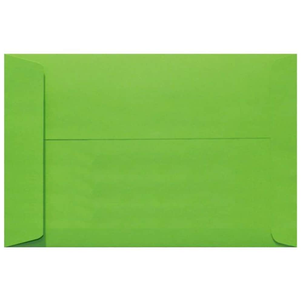JAM Paper 10 x 13 Open End Envelopes, Limelight Green, 500/Pack (4897-101-500)