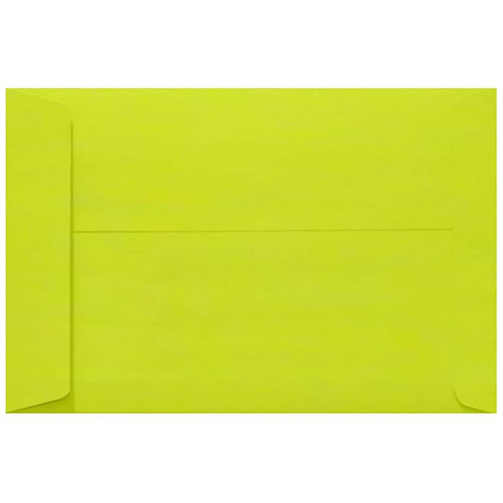 JAM Paper 10 x 13 Open End Envelopes, Wasabi Green, 50/Pack, LUX-4897-L22-50 (LUX-4897-L22-50)