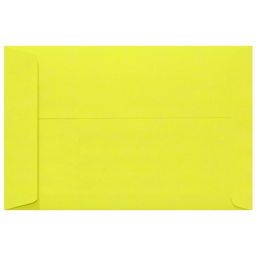 JAM Paper 10 x 13 Open End Envelopes, Citrus, 250/Pack (4897-L20-250)