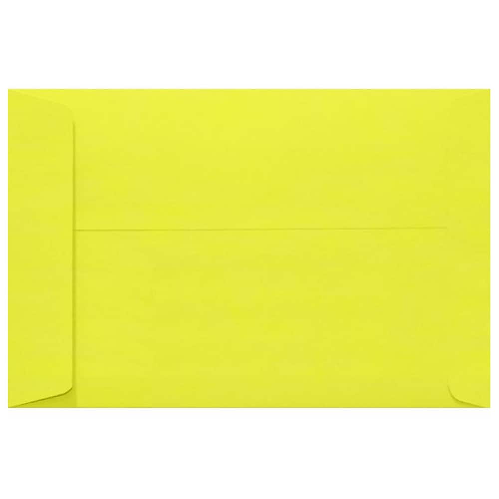JAM Paper 10 x 13 Open End Envelopes, Citrus Yellow, 50/Pack (LUX-4897-L20-50)