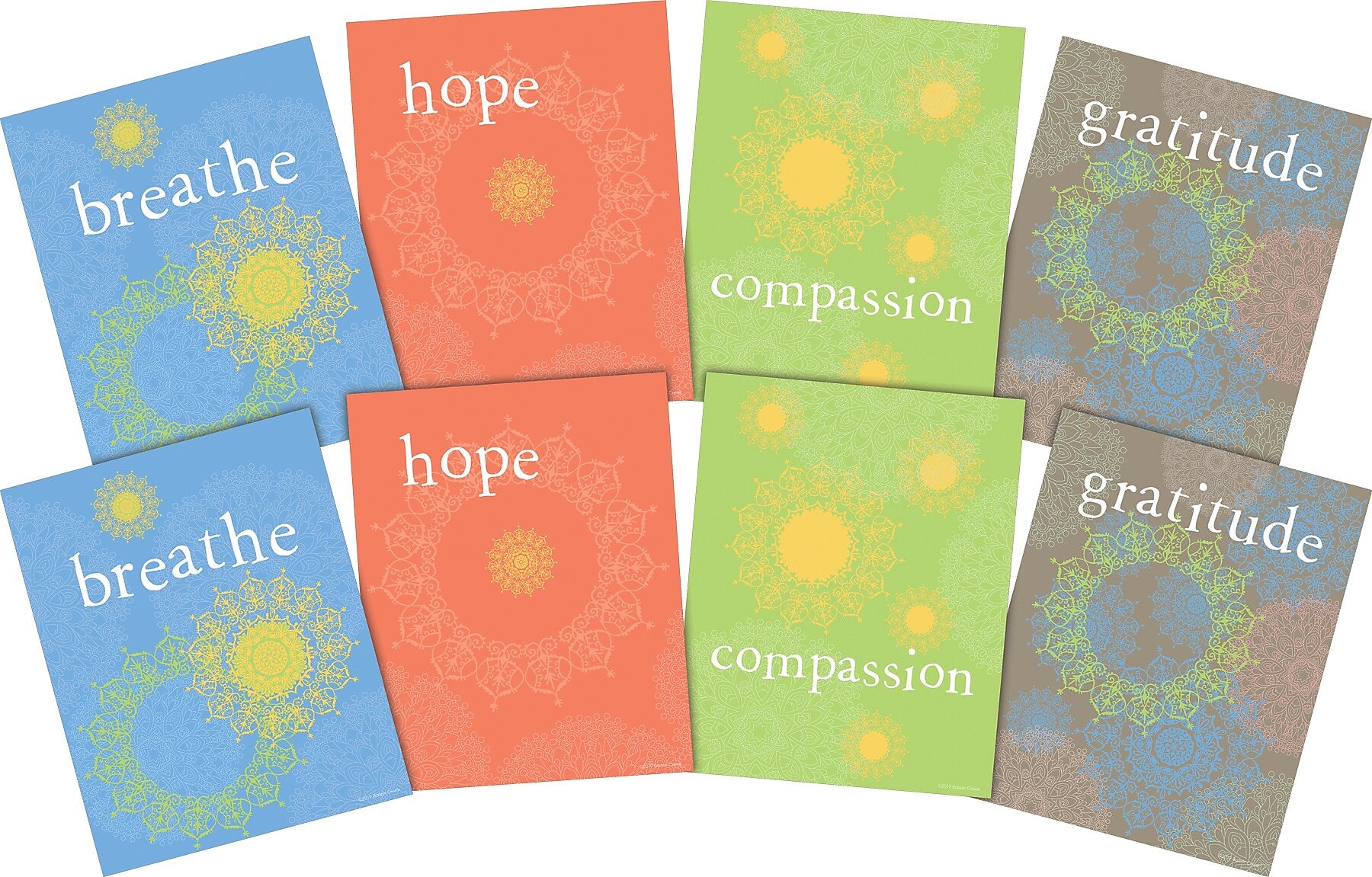 Barker Creek 8" x 10" Mindfulness Posters, 8/Set (4184)