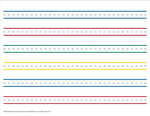 Barker Creek Raised Rule Handwriting Practice Paper, 8.5" x 11", 60 lbs., Multicolored, 50 Sheets/Pack (5503)