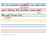 Barker Creek Raised Rule Handwriting Practice Paper, 8.5" x 11", 60 lbs., Multicolored, 50 Sheets/Pack (5503)