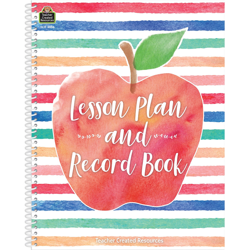 Teacher Created Resources Watercolor Lesson Plan and Record Book, 160 Pages, 8.5" x 11" (TCR3586)