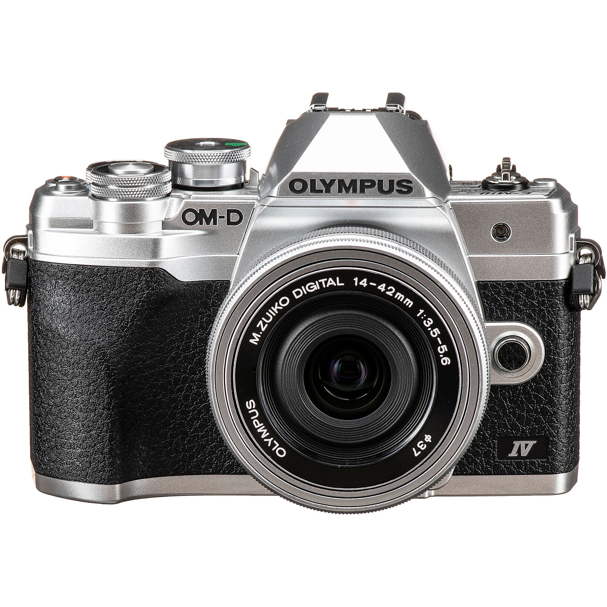 Olympus OM-D E-M10 Mark IV 20.3 Megapixel Mirrorless Camera with 14-42mm EZ Lens, Silver (V207132SU000)