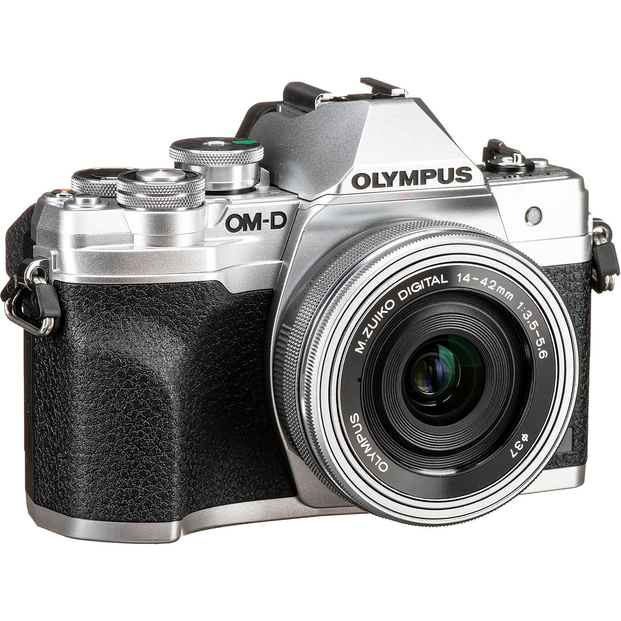 Olympus OM-D E-M10 Mark IV 20.3 Megapixel Mirrorless Camera with 14-42mm EZ Lens, Silver (V207132SU000)
