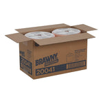 Brawny Professional D400 Durable Fibers Cleaning Wipers, 13" x 9.9", Orange, 200 Sheets/Roll, 2/Carton (20041)