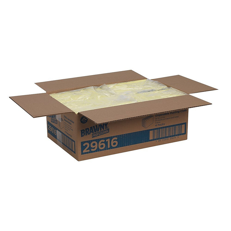 Brawny Professional Dusting Cloths, Yellow, 24 Cloths/Pack (GPC29616)