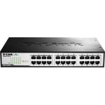 D-Link 24-Port Gigabit Ethernet Unmanaged Switch, 10/100/1000 Mbps, Black (DGS1024D)