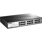 D-Link 24-Port Gigabit Ethernet Unmanaged Switch, 10/100/1000 Mbps, Black (DGS1024D)