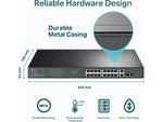 TP-LINK 18-Port Gigabit Ethernet PoE Unmanaged Switch, Black (TL-SG1218MP)