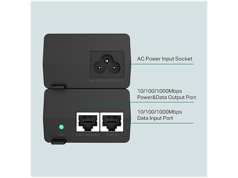 TP-LINK PoE+ Injector, Black (TL-POE160S)