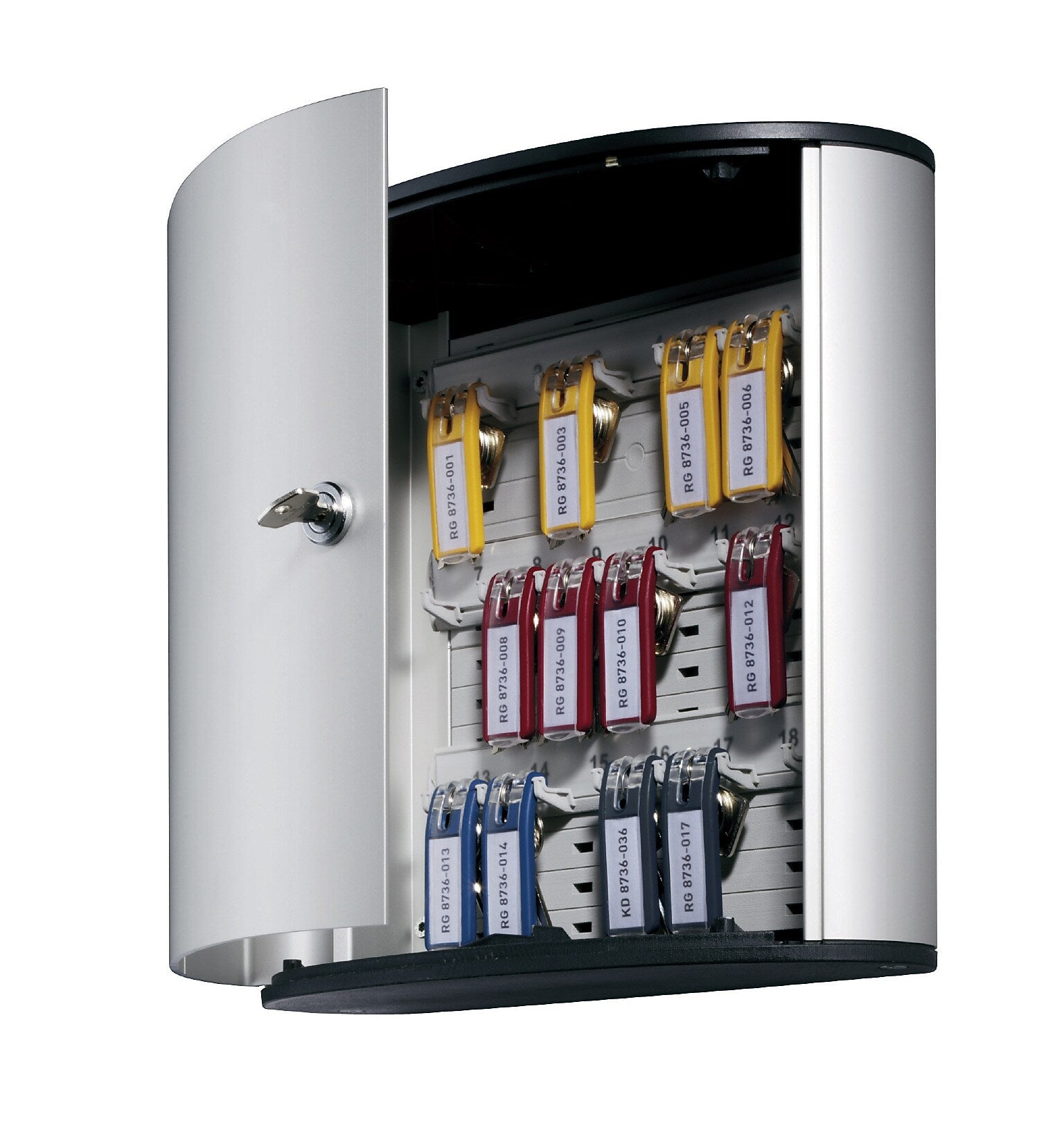 Durable 18 Key Cabinet, Silver (1951-23)
