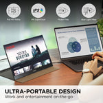 ViewSonic Portable 15.6" 60 Hz LED Monitor, Black (VX1655)