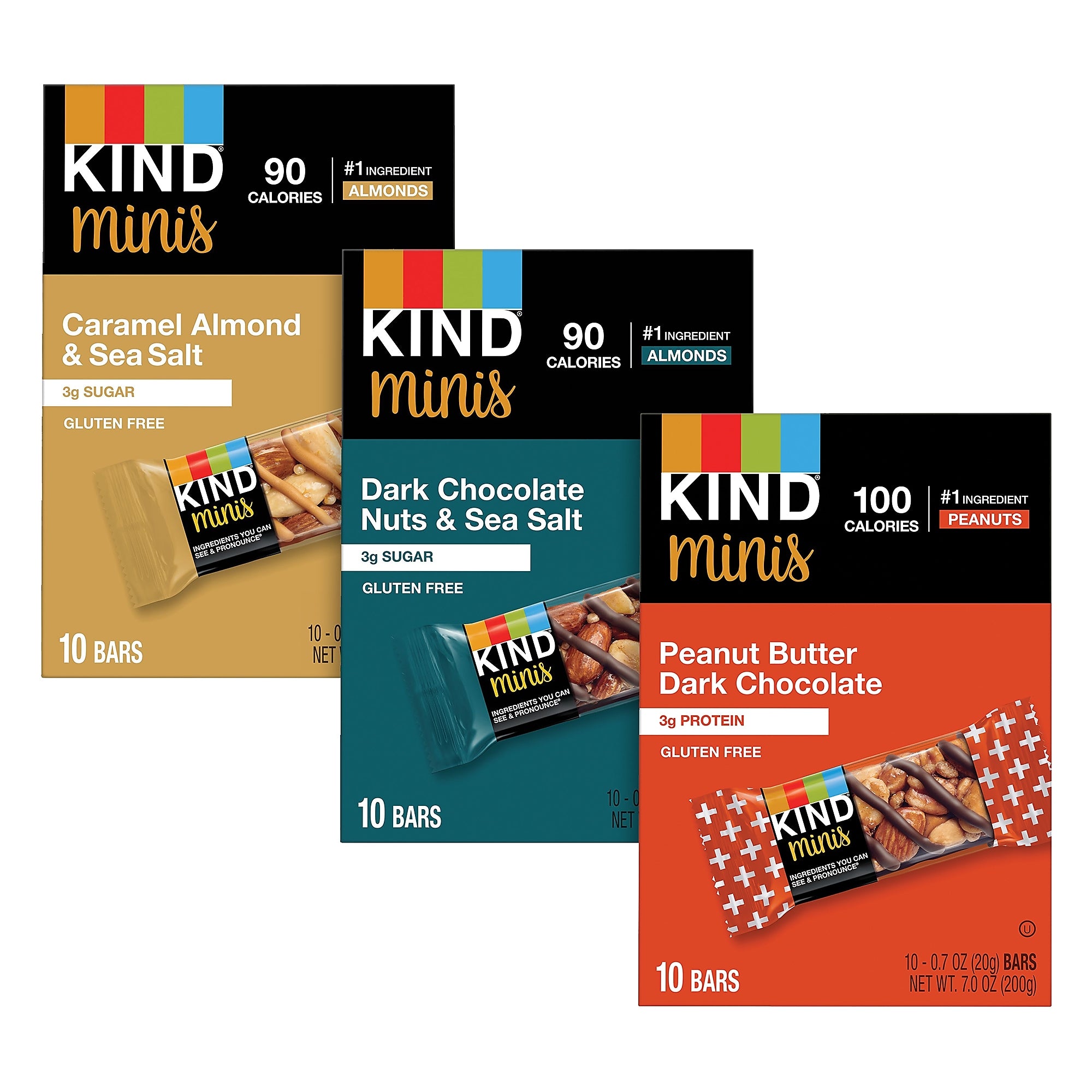 KIND Minis Variety Pack, 0.70 oz, 30/Box (600-00775)
