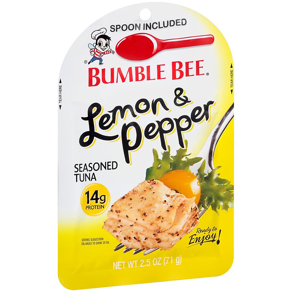 Bumble Bee Lemon and Pepper Tuna Fish, 2.5 oz., 12/Carton (KAR24064)