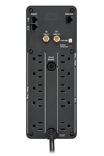 APC Series 1350VA Battery Backup UPS, 10-Outlets, Black (BR1350MS)
