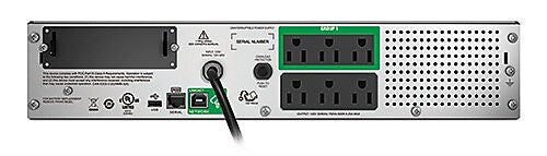 APC Series 750VA UPS with APC SmartConnect, 6-Outlets, Black (SMT750RM2UC)