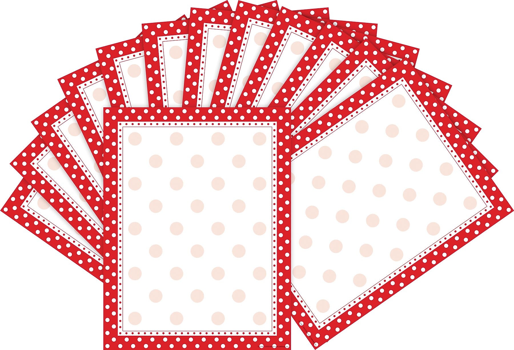 Barker Creek Dots Computer Paper, 8.5" x 11", 60 lbs., Red/White, 100 Sheets/Pack (BC3608)