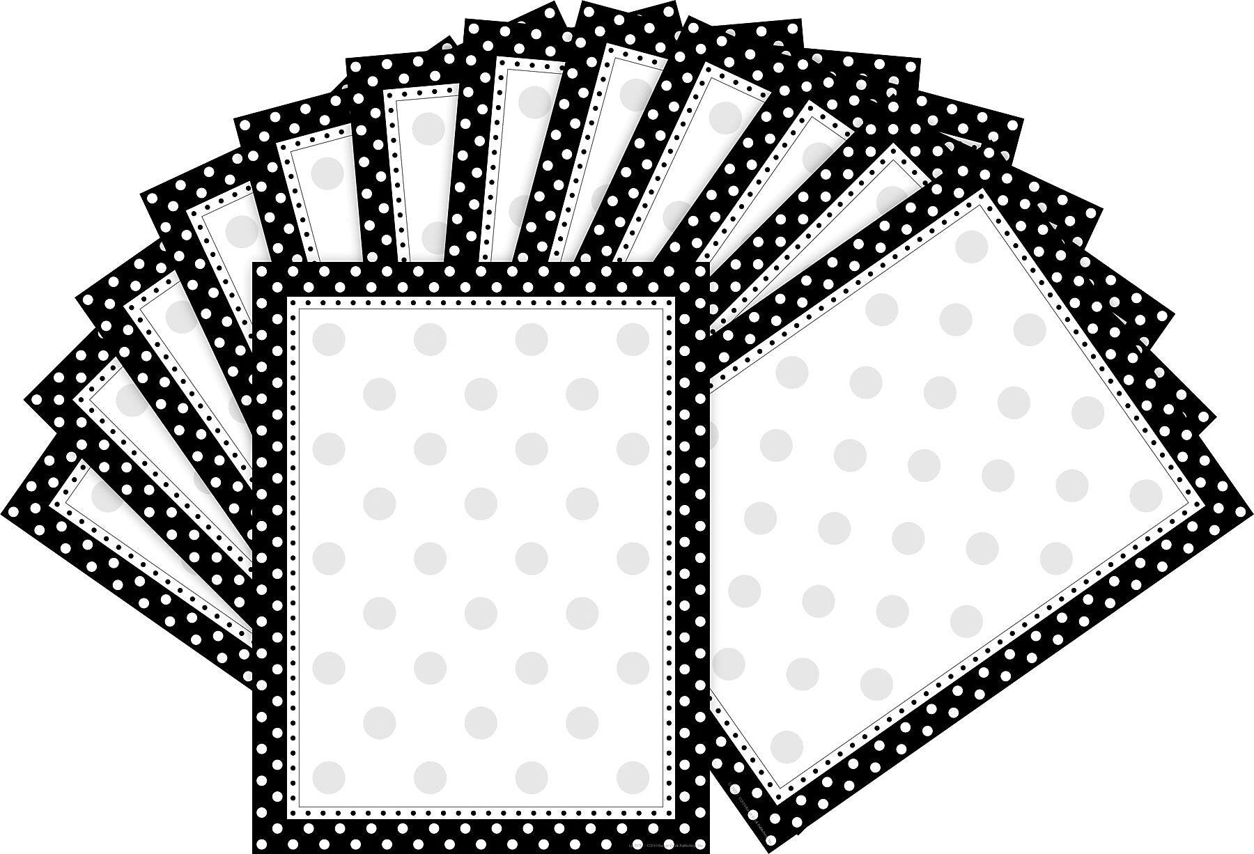 Barker Creek Dots Computer Paper, 8.5" x 11", 60 lbs., Black/White, 100 Sheets/Pack (BC3609)