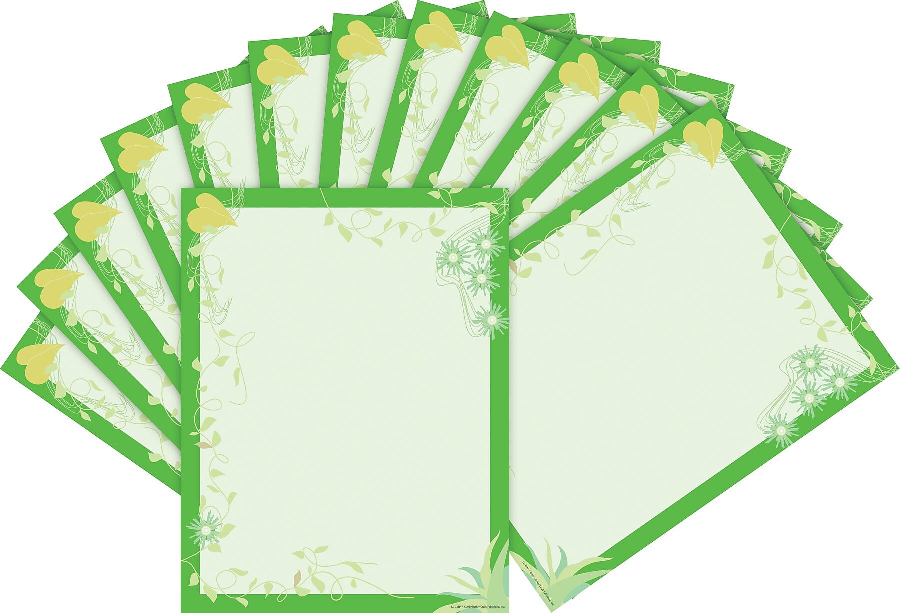 Barker Creek Go Green Computer Paper, 8.5" x 11", 60 lbs., Green, 100 Sheets/Pack (BC3613)