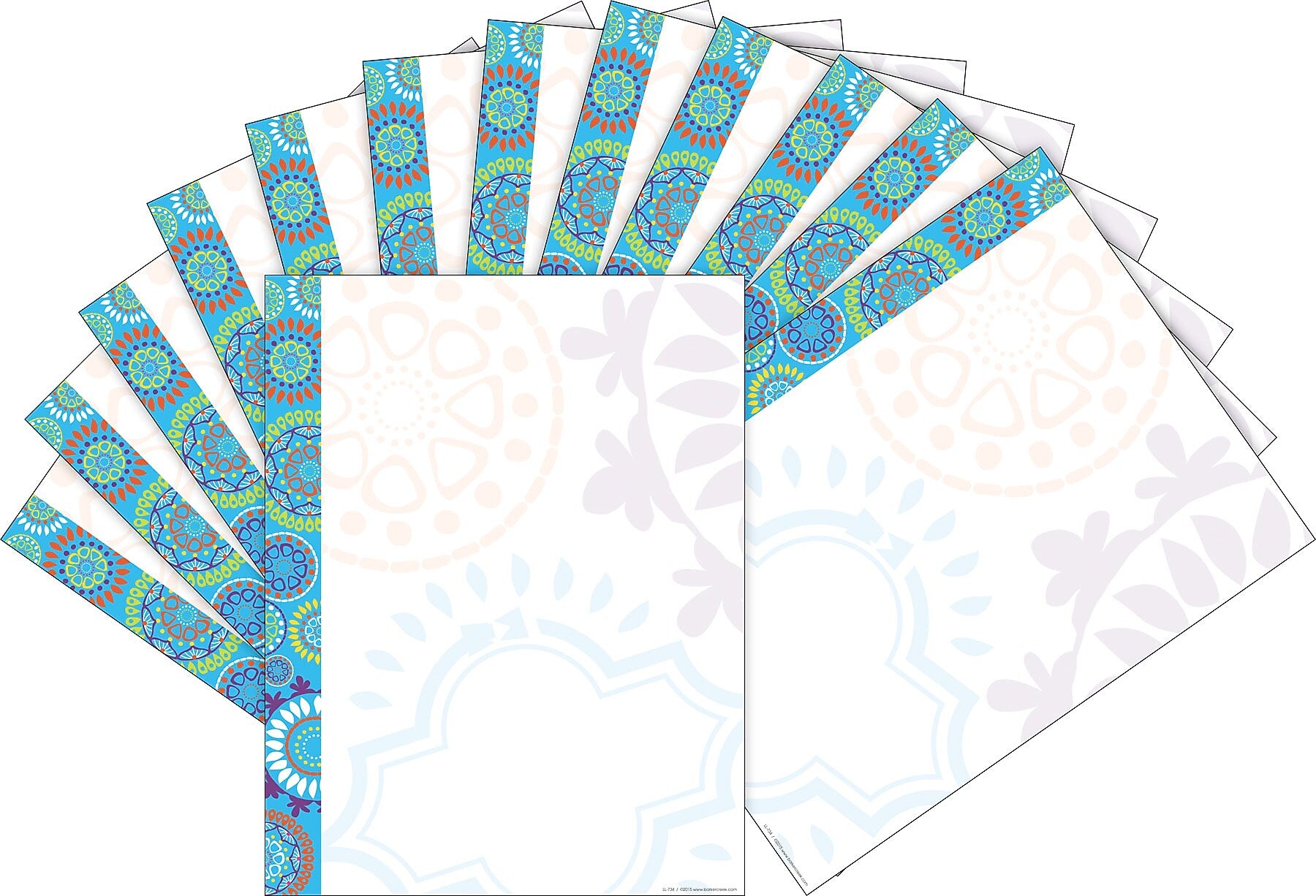 Barker Creek Moroccan Computer Paper, 8.5" x 11", 60 lbs., Multicolored, 100 Sheets/Pack (BC3619)