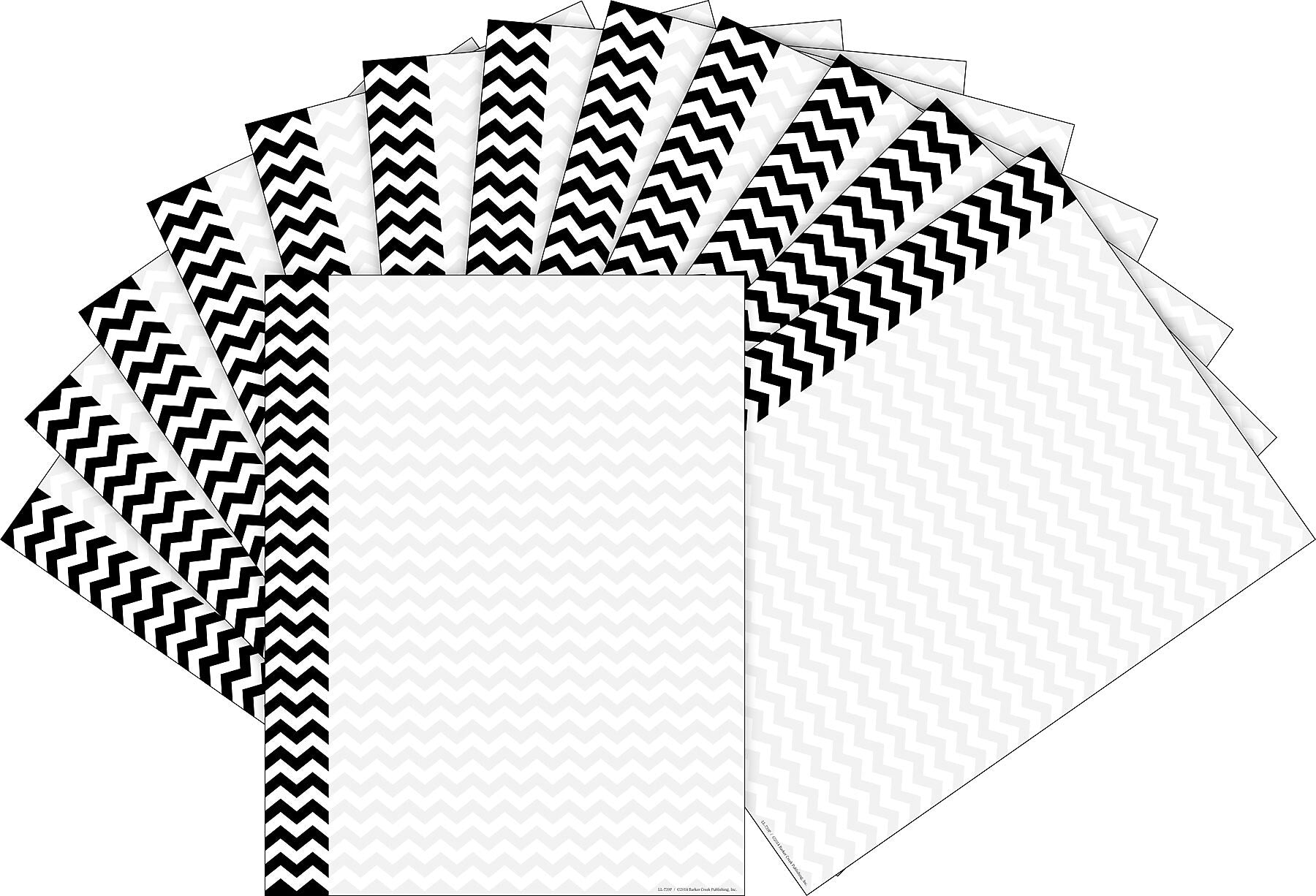 Barker Creek Chevron Computer Paper, 8.5" x 11", 60 lbs., Black, 100 Sheets/Pack (BC3622)