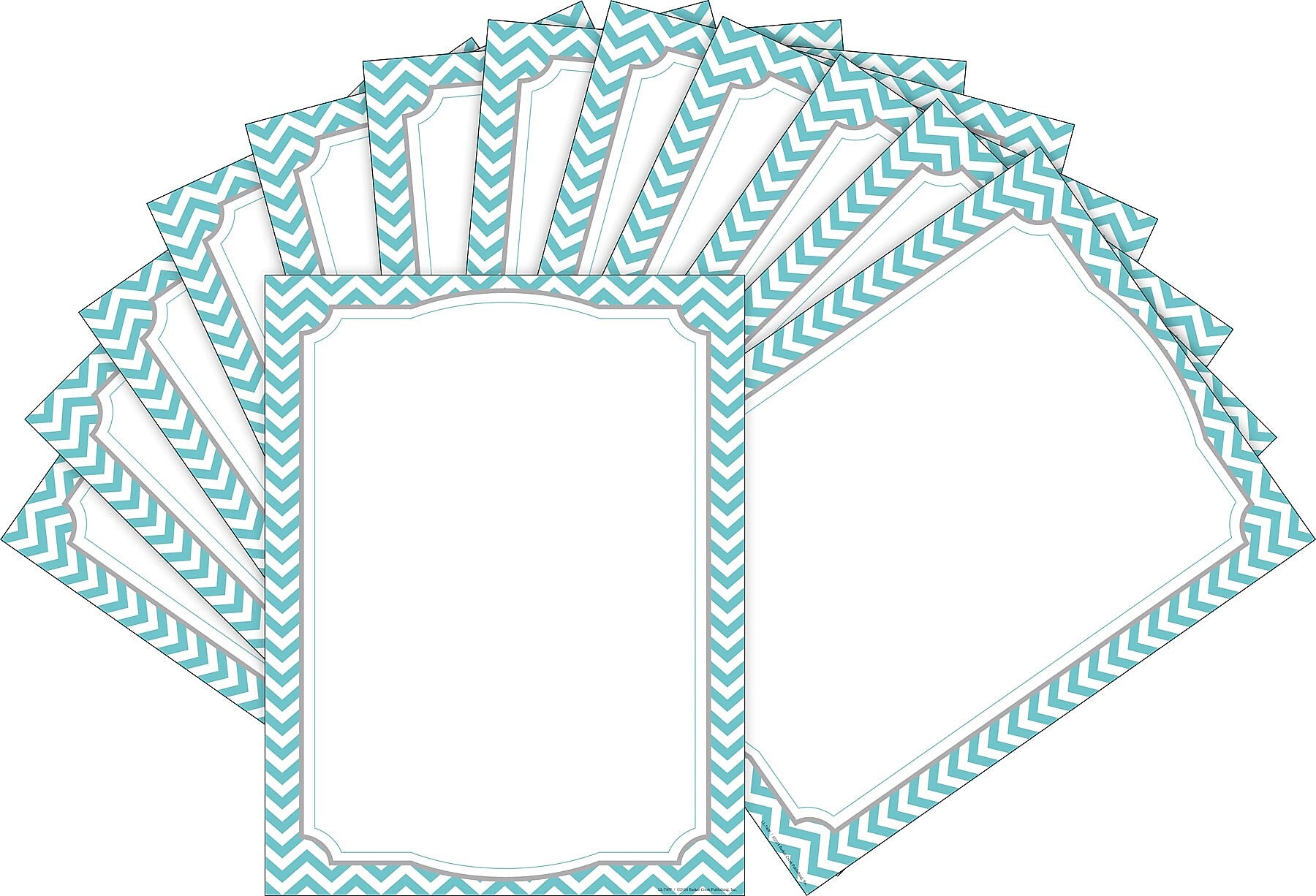 Barker Creek Chevron Computer Paper, 8.5" x 11", 60 lbs., Turquoise, 100 Sheets/Pack (BC3623)