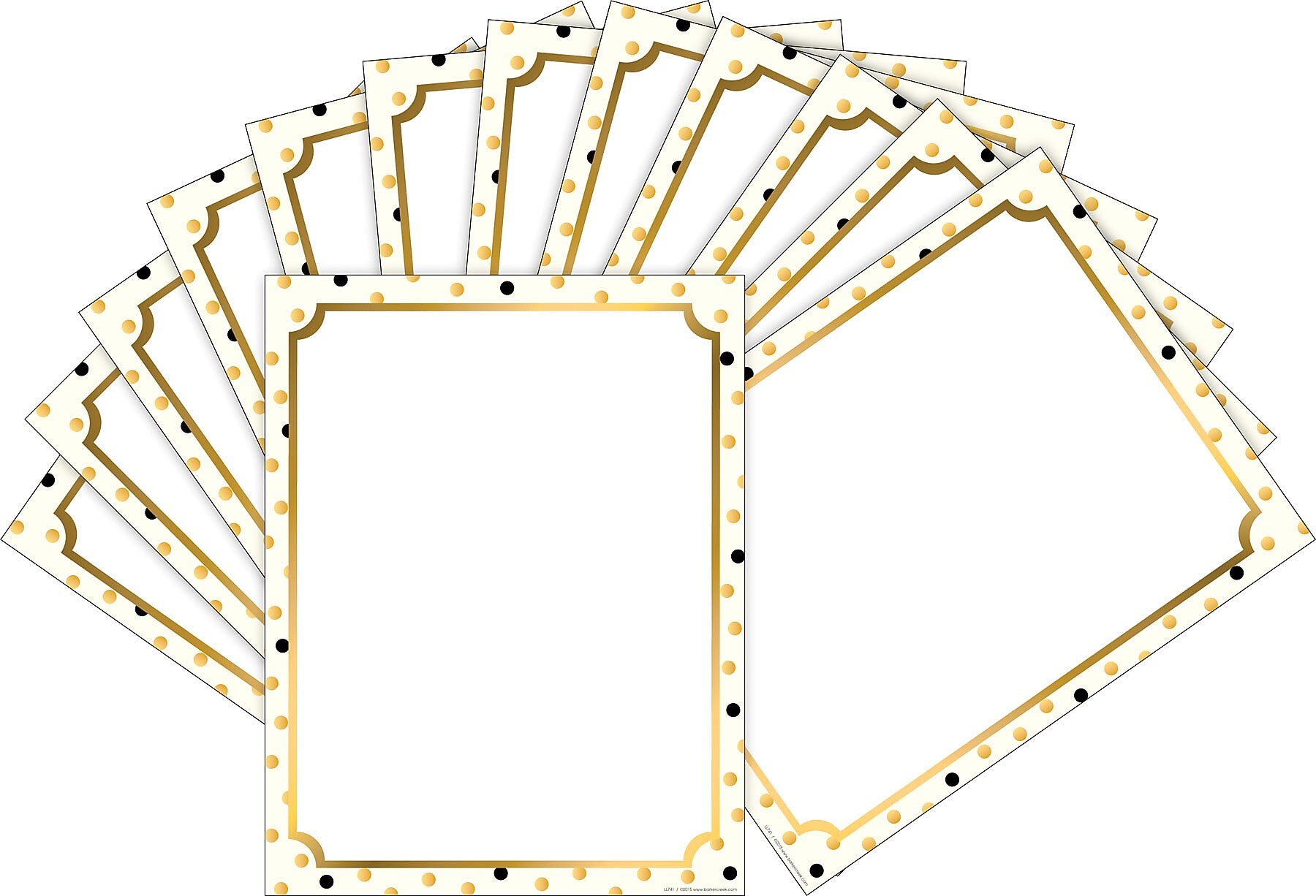 Barker Creek Gold Computer Paper, 8.5" x 11", 60 lbs., Multicolored, 100 Sheets/Pack (BC3624)