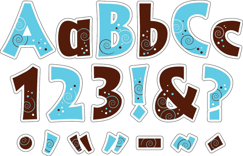 Barker Creek Dots  4" Letters and Numbers, Multicolored, 510/Pack (BC3633)