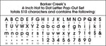 Barker Creek Dots  4" Letters and Numbers, Multicolored, 510/Pack (BC3633)