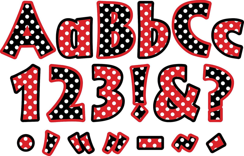 Barker Creek Dots  2" Letters and Numbers, Multicolored, 1352/Pack (BC3655)