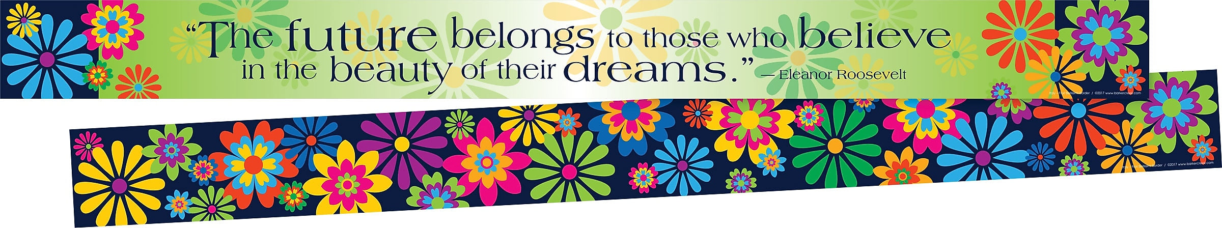 Barker Creek Double-Sided Border with Quote, 35" x 3", Italy Fiori Bellissimi, 24/Pack (BC3671)