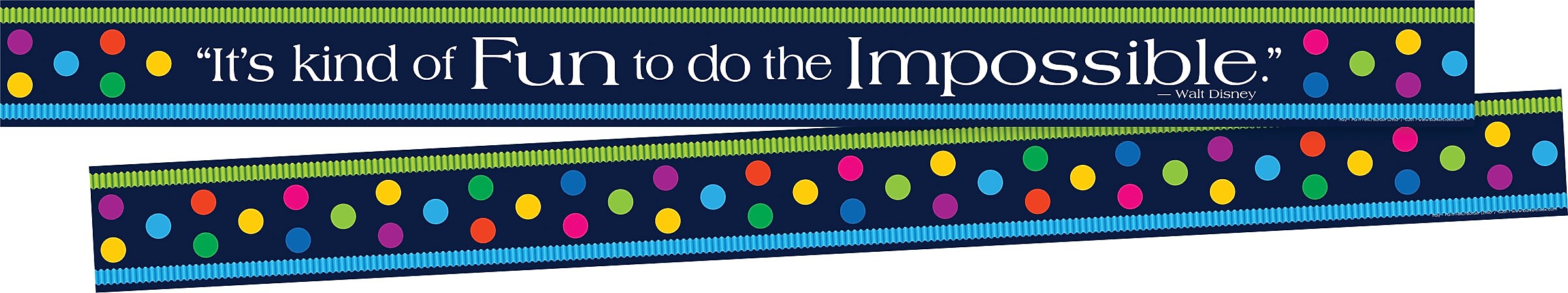 Barker Creek Double-Sided Border with Quote, 35" x 3", Italy Punti Felici, 24/Pack (BC3672)