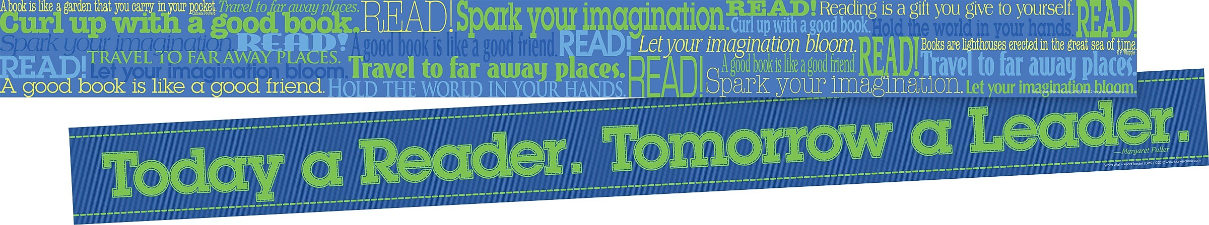 Barker Creek Double-Sided Border with Motivational Words, 35" x 3", Word Wall Read, 24/Pack (BC3679)