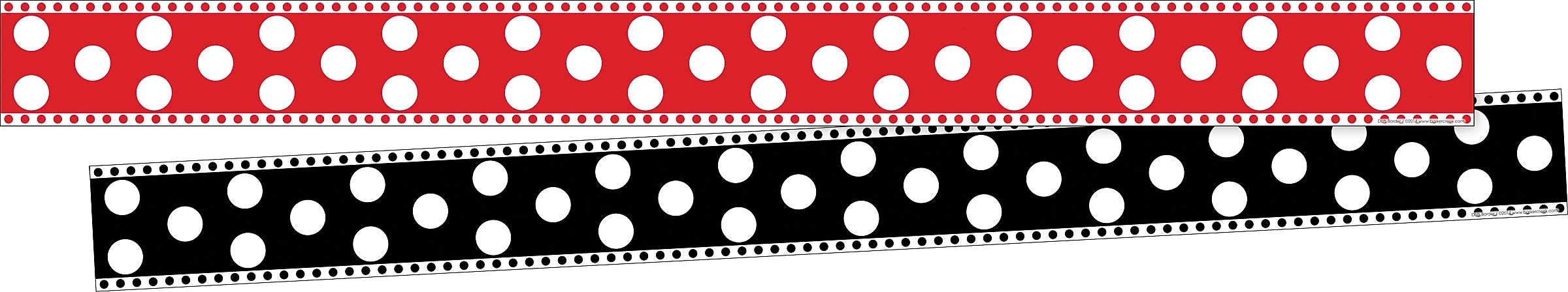 Barker Creek Double-Sided Border, 35" x 3", Dots, 24/Pack (BC3685)