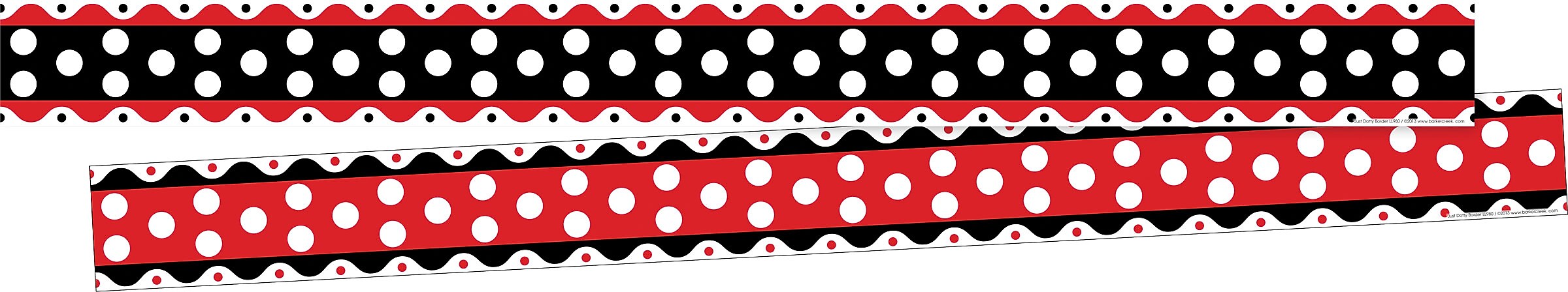 Barker Creek Double-Sided Border, 35" x 3", Just Dotty, 24/Pack (BC3687)