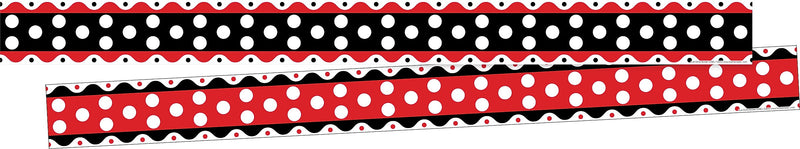 Barker Creek Double-Sided Border, 35" x 3", Just Dotty, 24/Pack (BC3687)