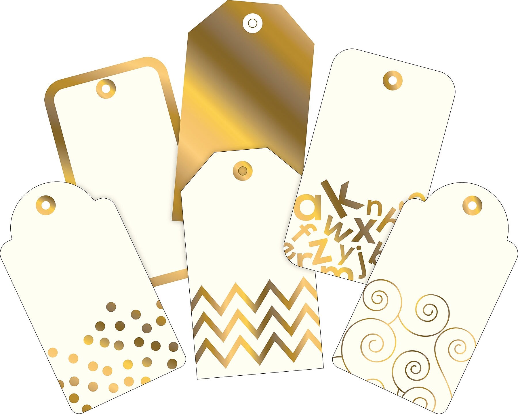 Barker Creek 24k Gold Foil Accent 2-Pack, 72 Pieces/Set (BC3719)