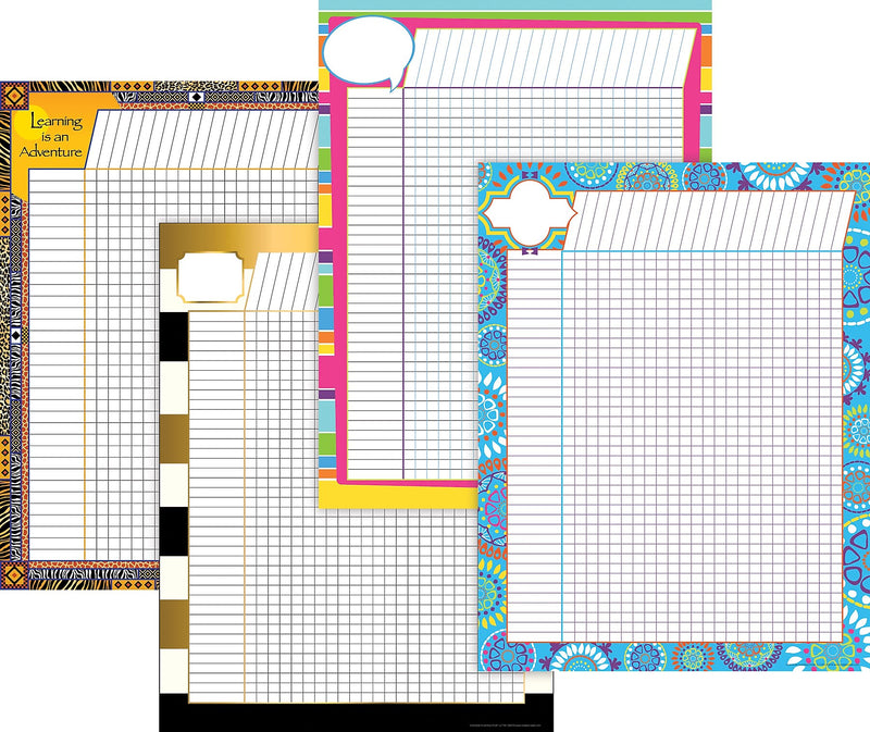 Barker Creek Elementary-Middle School Incentive Chart Set, 17" x 22", Multicolored, 4/Set (BC3735)